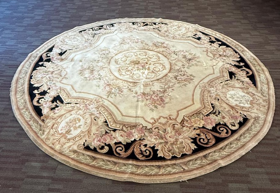 Handmade Aubusson-Style Rug 12'1" x 12'1" (1 of 4)