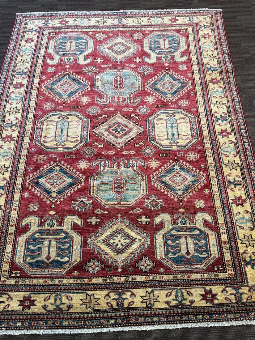 Handmade Pak Kazak Rug 6'1" x 7'10" (1 of 3)