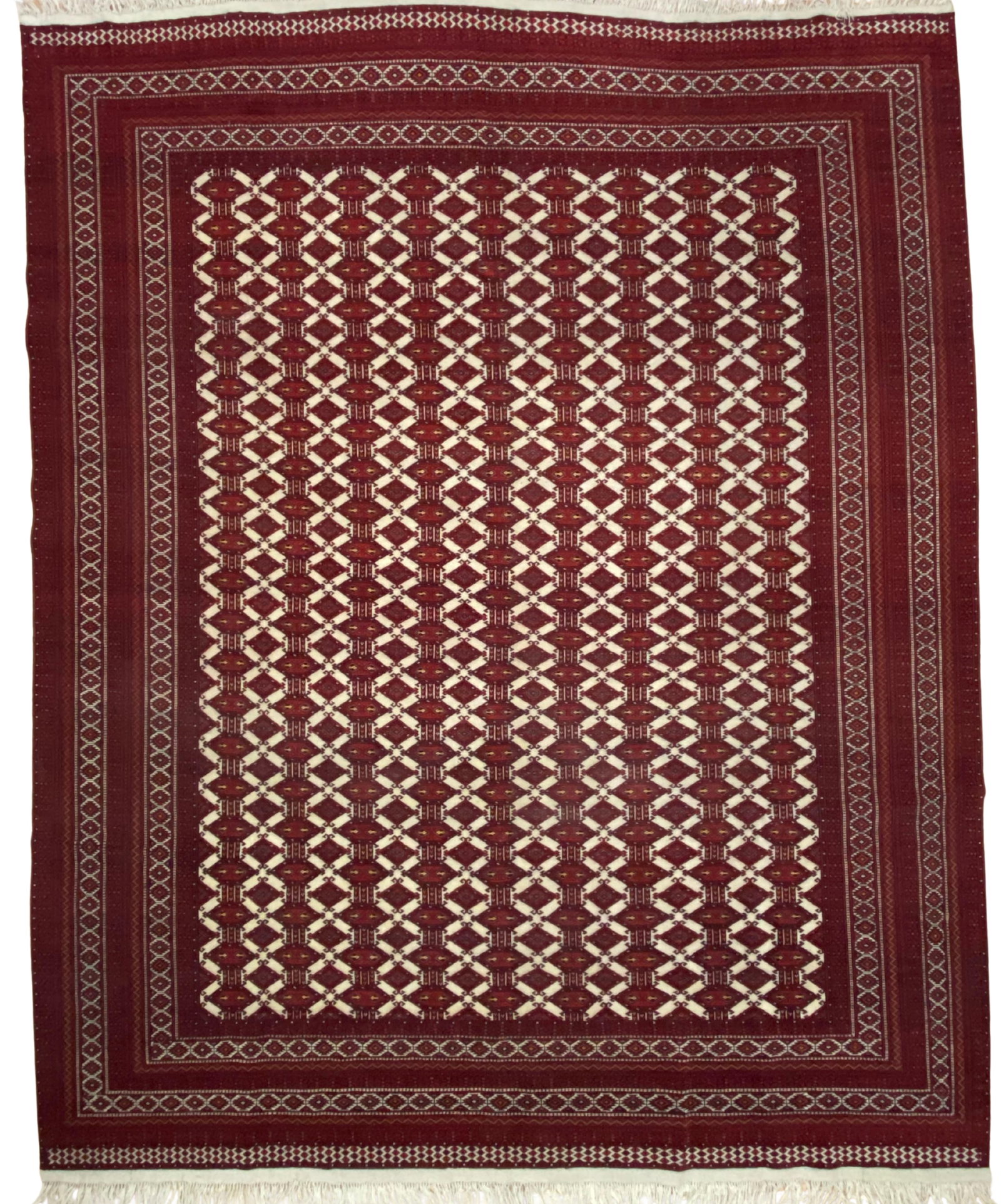 Fine Turkmen Bukhara Rug 8'10" x 11'0" (1 of 8)