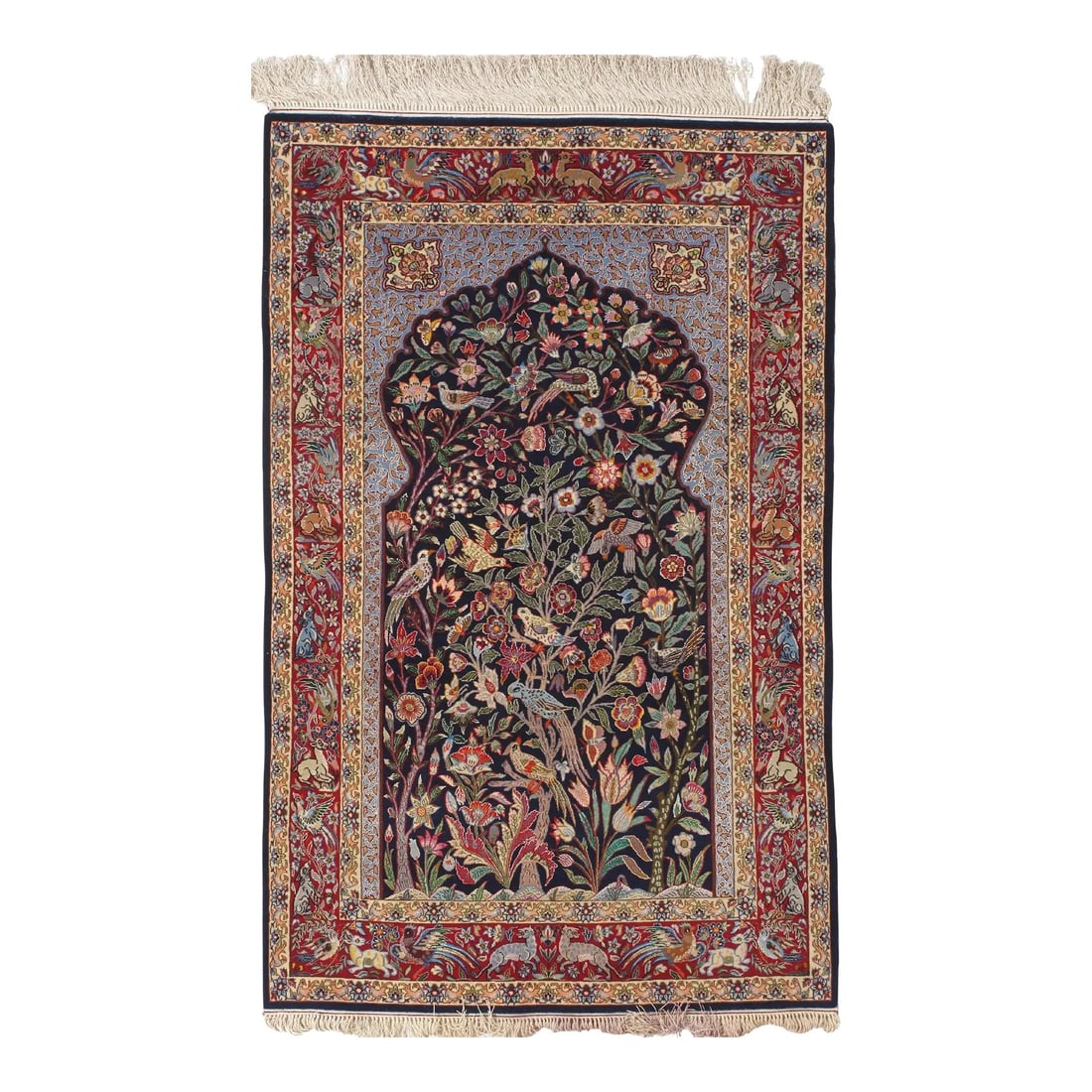 Vintage Persian Isfahan Rug 3'6" X 5'7" (1 of 5)