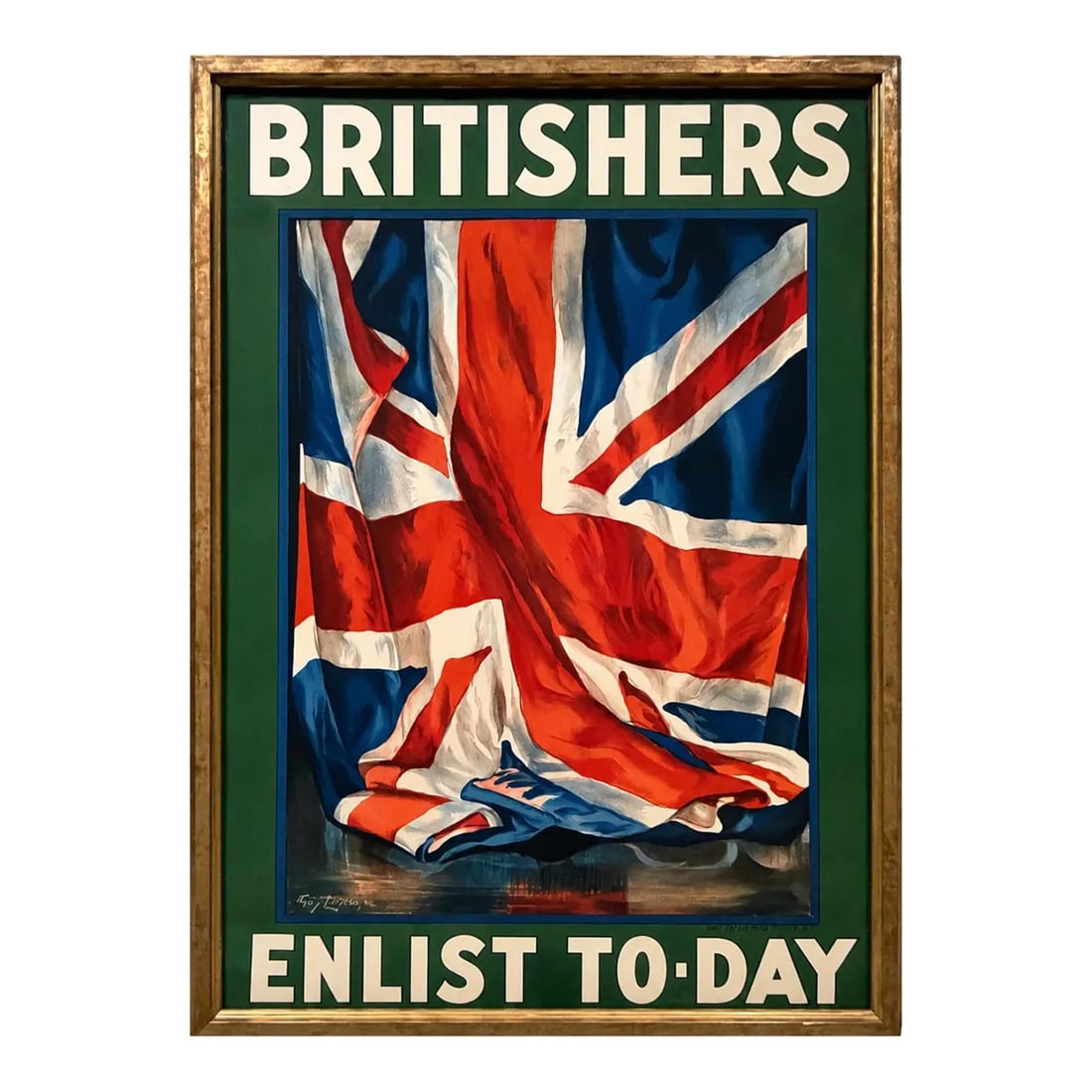 Guy Lipscombe - Britishers Enlist to-Day, WWI Recruitment Color Lithograph, C. 1917 (1 of 5)