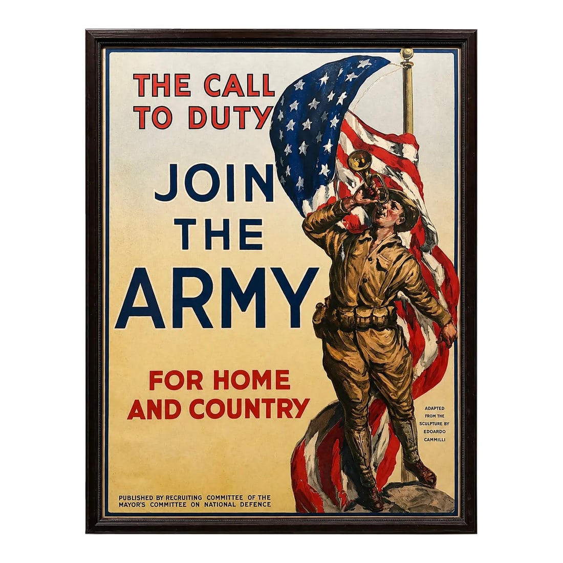 The Call to Duty 1917 - Join the Army for Home and Country, American WWI Recruitment Poster (1 of 6)