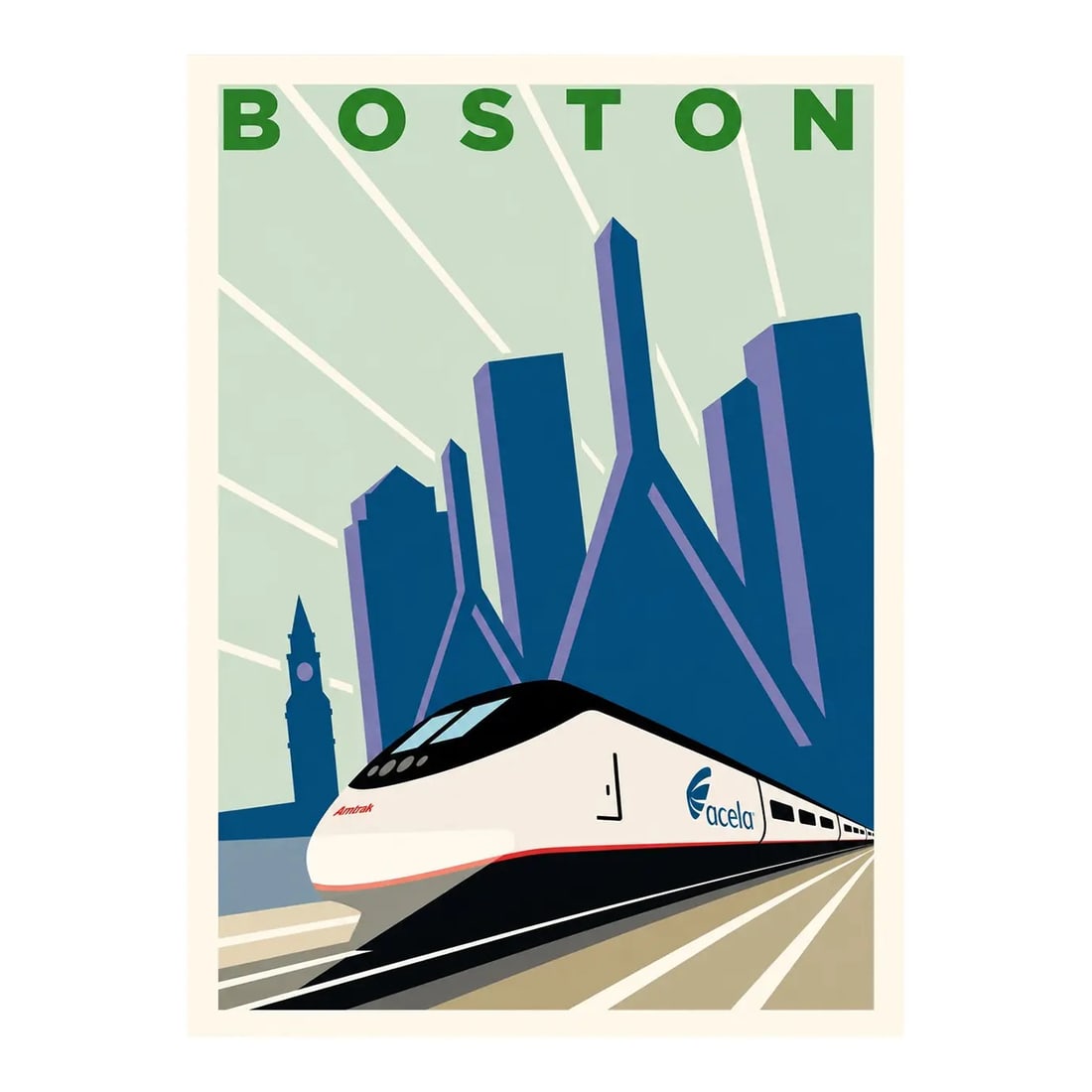 Michael Schwab - Boston - Acela - Amtrak, C. 2004, Poster on Paper (1 of 8)