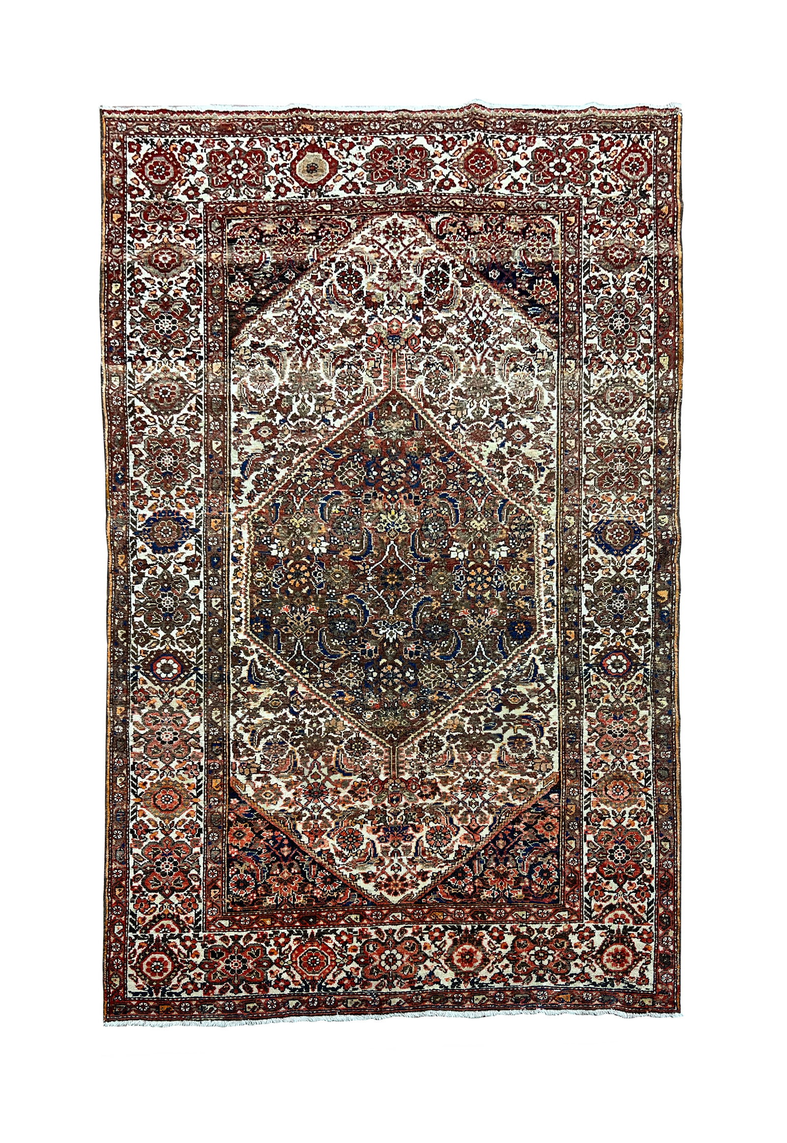 Antique Persian Malayer Wool Rug 4'4" x 6'5" (1 of 6)