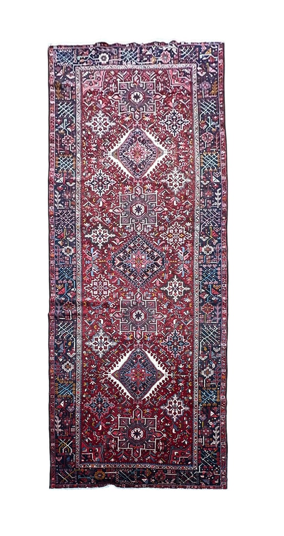 Vintage Persian Karajeh Wool Runner 5' x 12'1" (1 of 5)