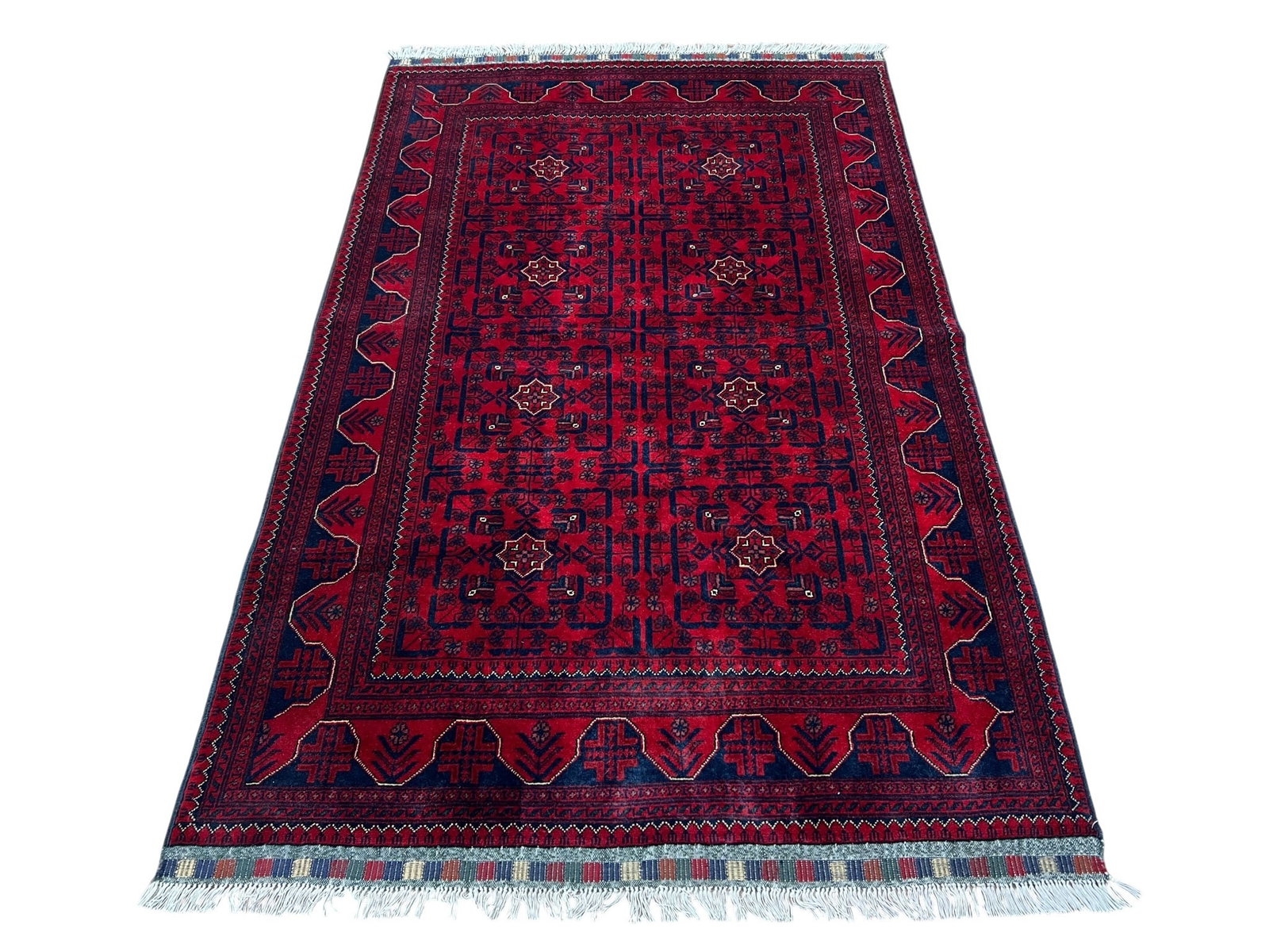Afghan Turkmen Wool Rug 4'3" x 6'6" (1 of 5)