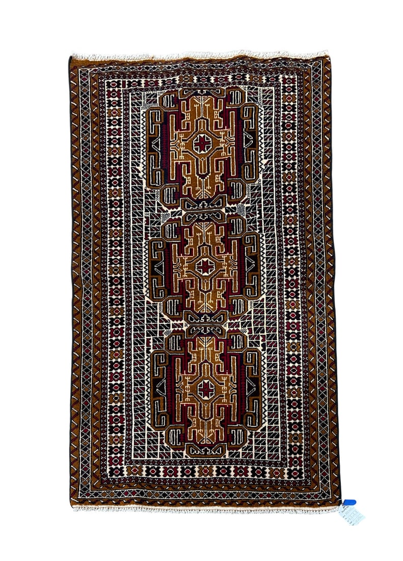Afghan Balouch Wool Rug 2'9" x 4'9" (1 of 5)