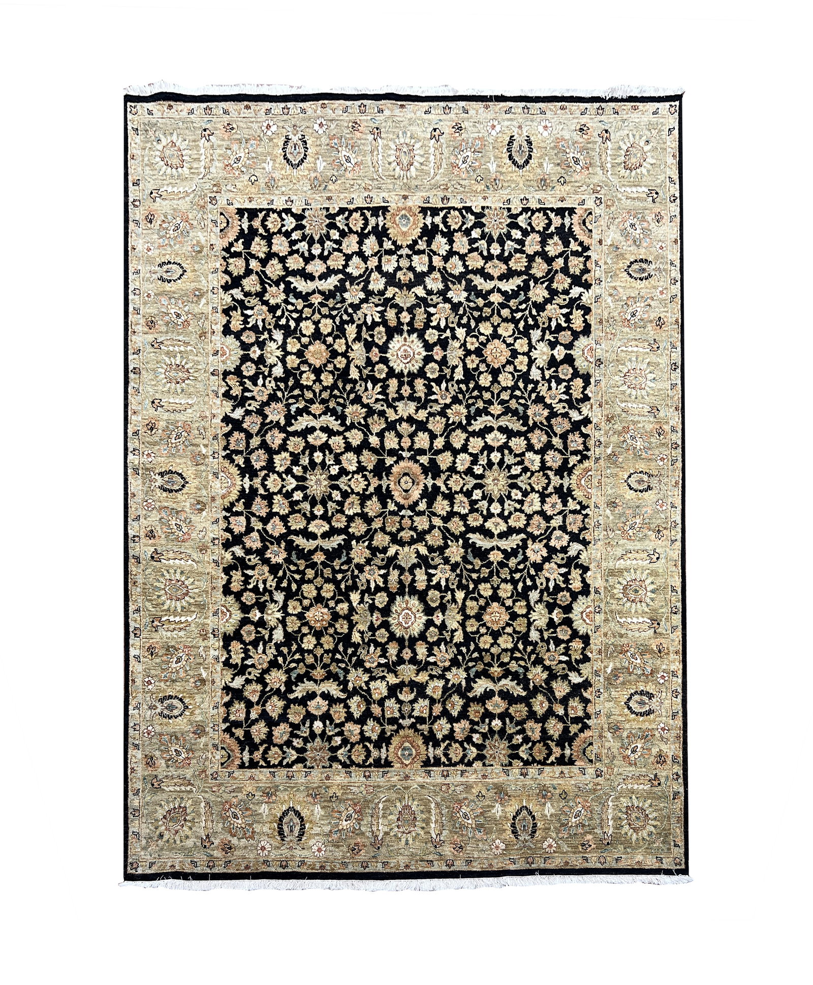 Indo Agrah Hand Knotted Wool Rug 8' x 10'10" (1 of 7)