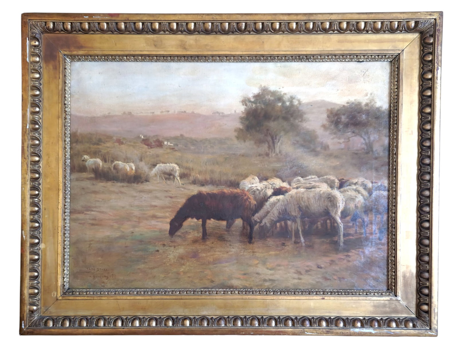 A. Boudbay - Tade-Styka, Flock of Sheep, Oil on Canvas (1 of 4)