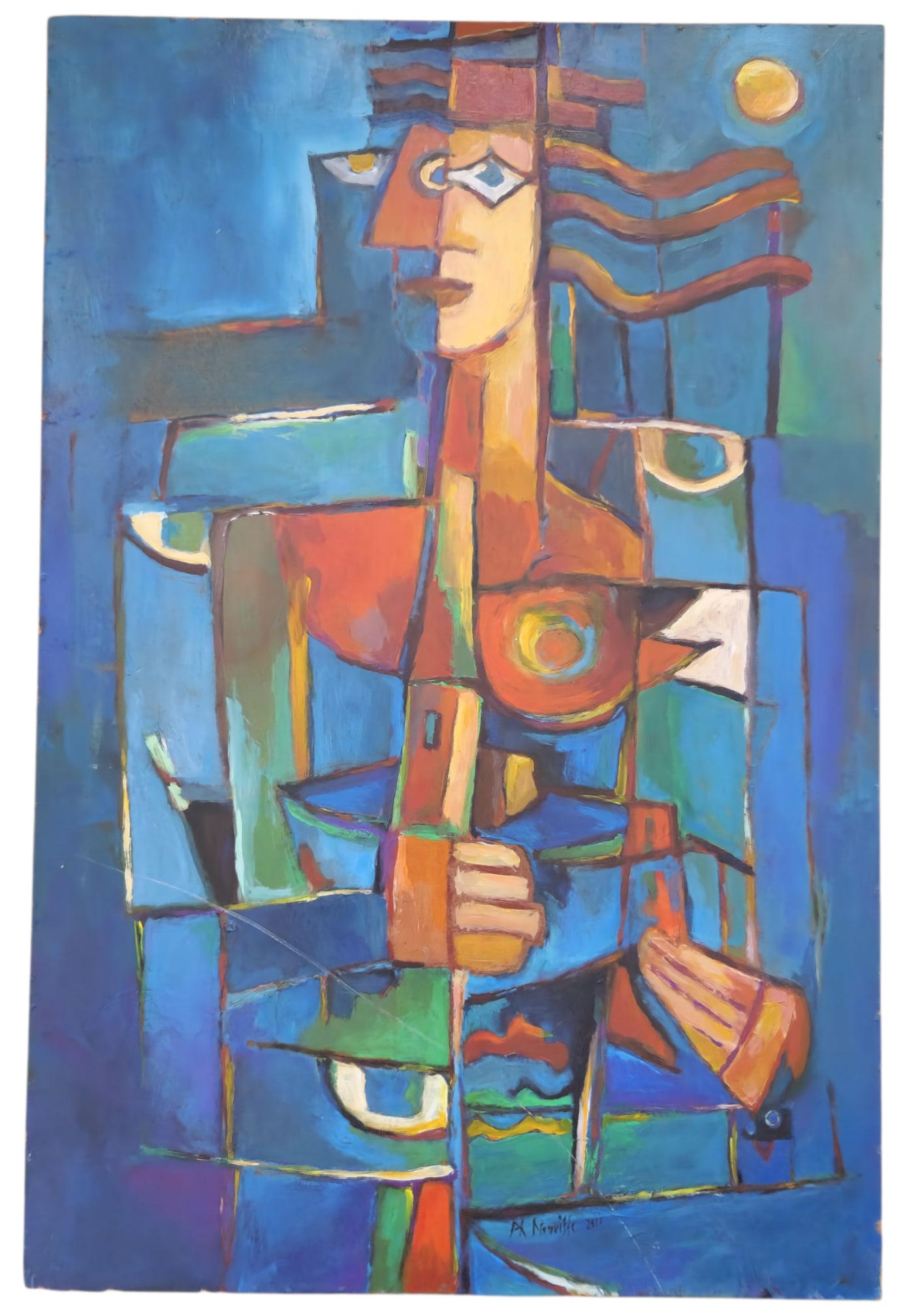 A. Neuville - Abstract Figure, Oil on Canvas, 2017 (1 of 2)