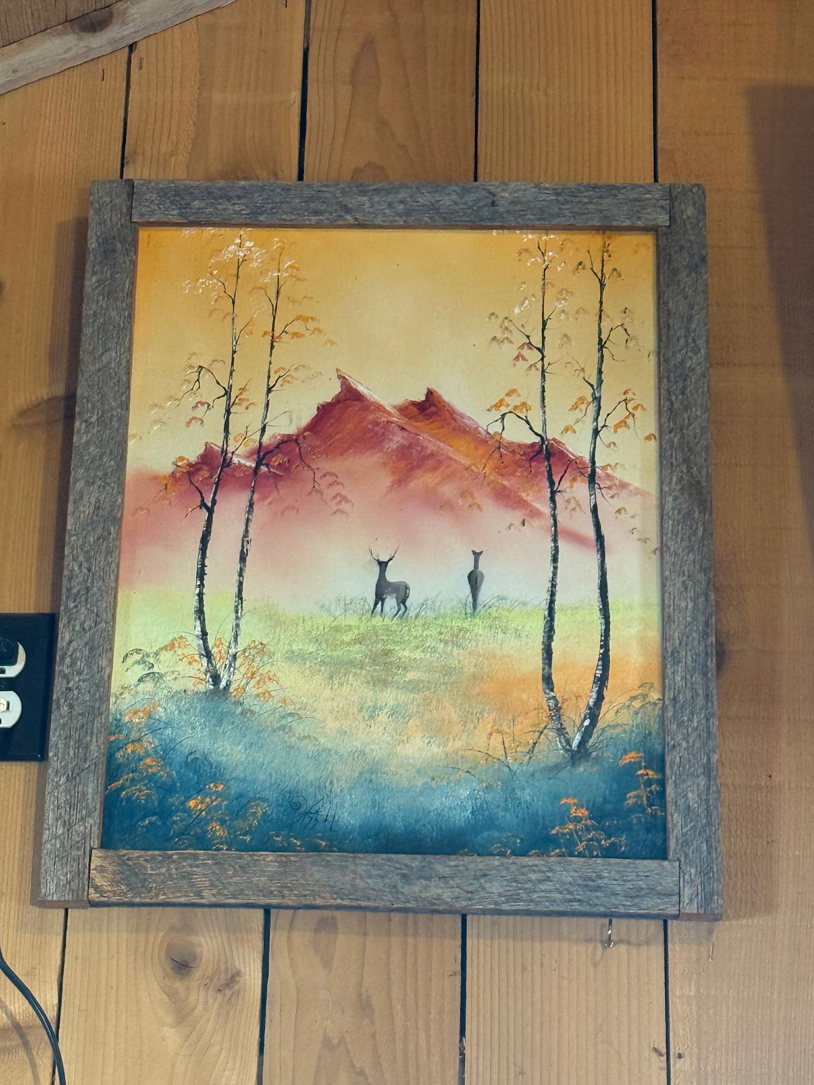 Two Deer: Doug Hall 1977 Original