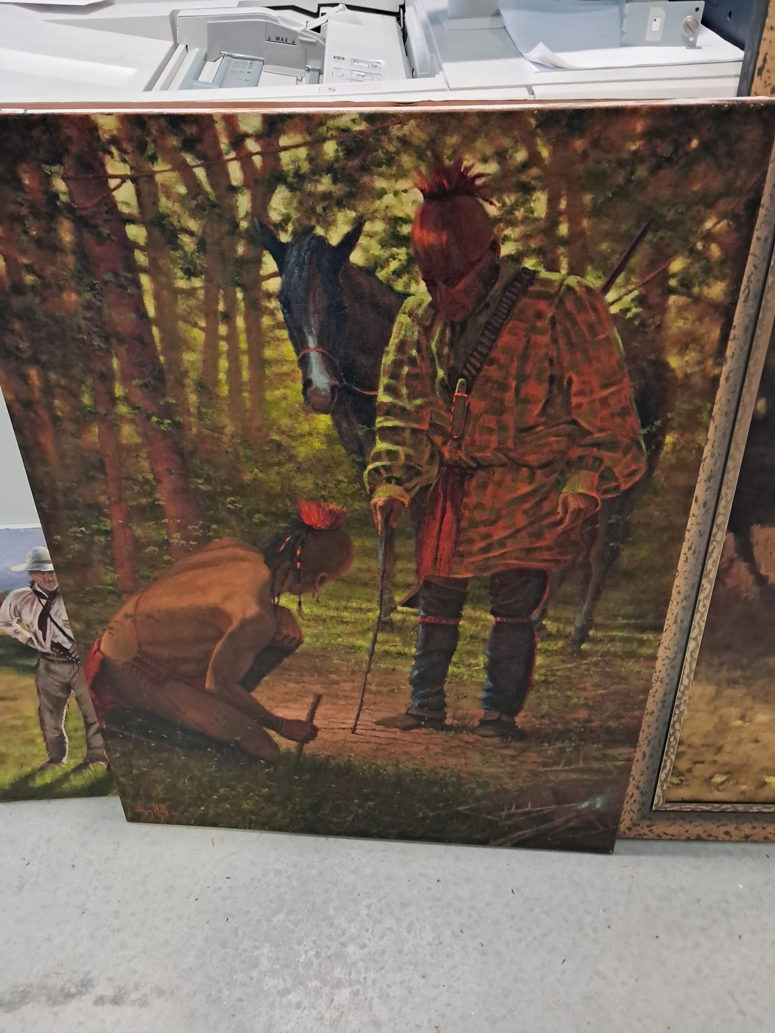 Two Indians and Horse: Doug Hall Original