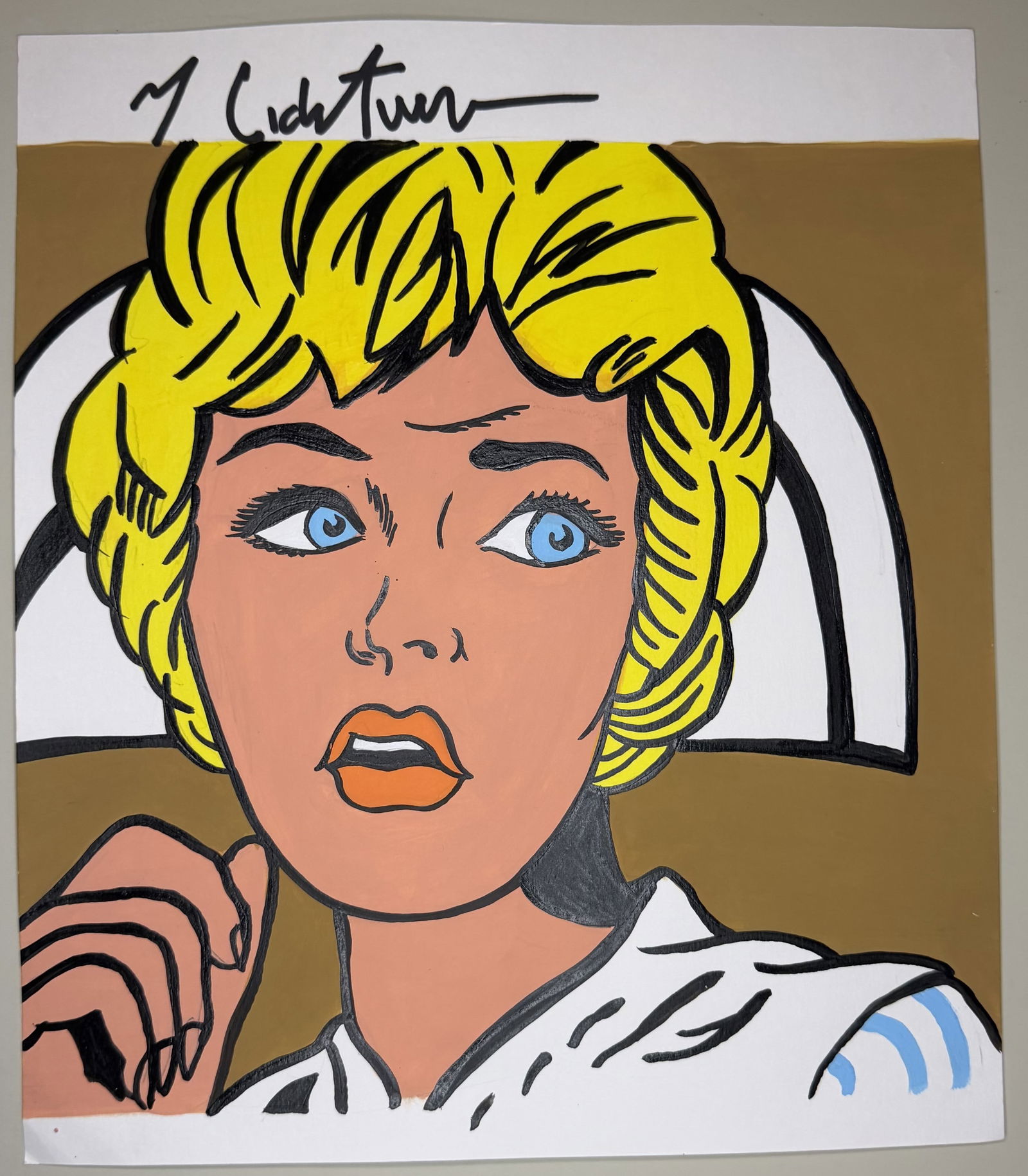 Roy Lichtenstein (American, 1923–1997) – Hand-Painted Pop Art Composition, Signed, COA (1 of 2)