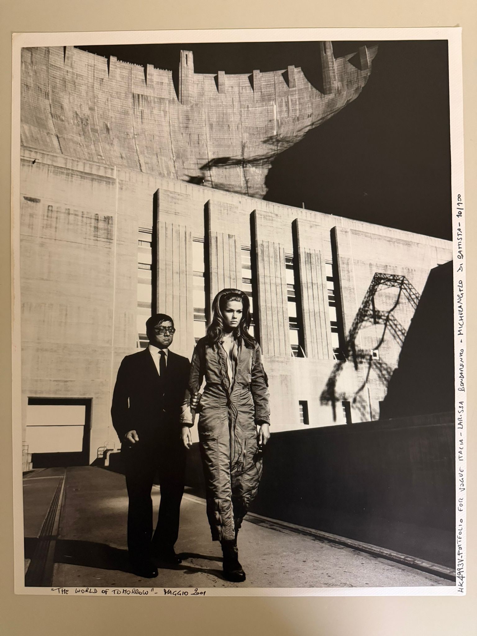 Michelangelo Di Battista - Larissa Bondarenko, "The World of Tomorrow", Vogue Italia, May 2001: Silver gelatin print, 2001.Limited edition of 100, produced exclusively by Vogue Italia.This striking fashion photograph was created by renowned Italian photographer Michelangelo Di Battista for the e