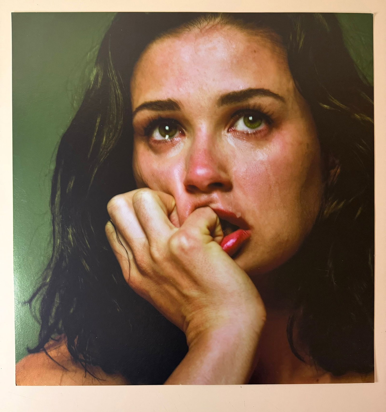Michel Comte – Demi Moore, Signed Photographic Print: Original photographic print depicting actress Demi Moore, captured by internationally acclaimed Swiss fashion and portrait photographer Michel Comte. Printed on professional metallic photographic pape