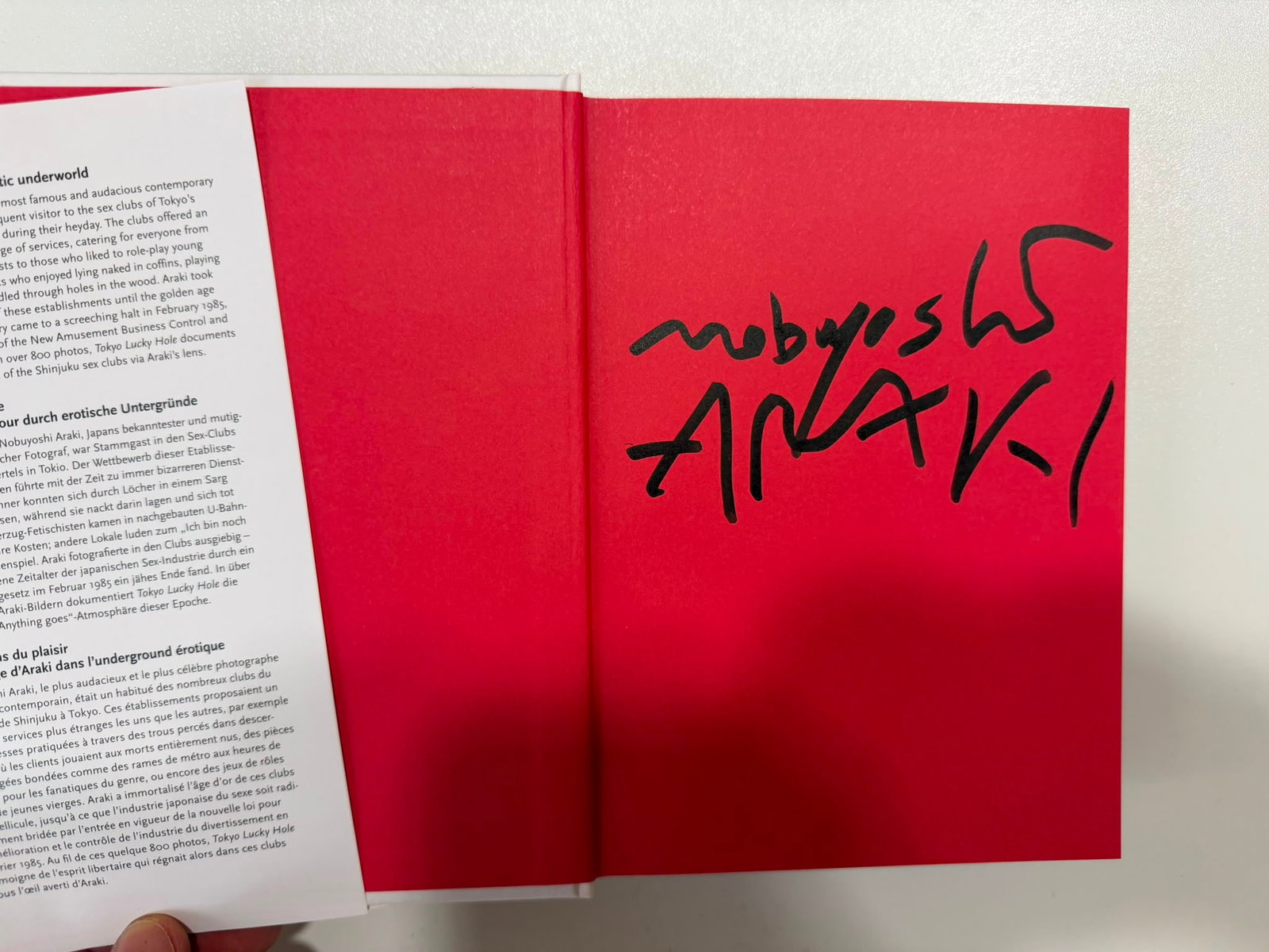 Nobuyoshi Araki – “Tokyo Lucky Hole” (Taschen, Bibliotheca Universalis) | Hardcover: Nobuyoshi Araki (b. 1940)“Tokyo Lucky Hole”Publisher: TASCHEN (Bibliotheca Universalis Series)Format: Compact Hardcover with Dust JacketInscriptions: Hand-signed in bold black felt marker by N