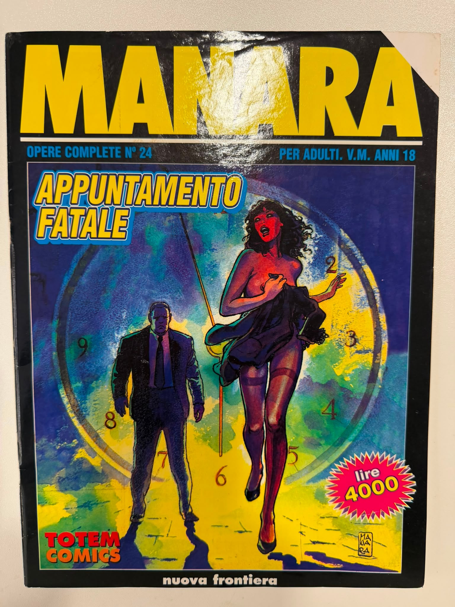 Milo Manara – “Appuntamento Fatale” (Totem Comics / Nuova Frontiera, Opere Complete No.: Milo Manara (b. 1945)“Appuntamento Fatale” (Ballata in Si Bemolle)Series: Opere Complete No. 24 / Totem ComicsPublisher: Nuova Frontiera, RomeFormat: Softcover Comic / Graphic Novel (Vintage I