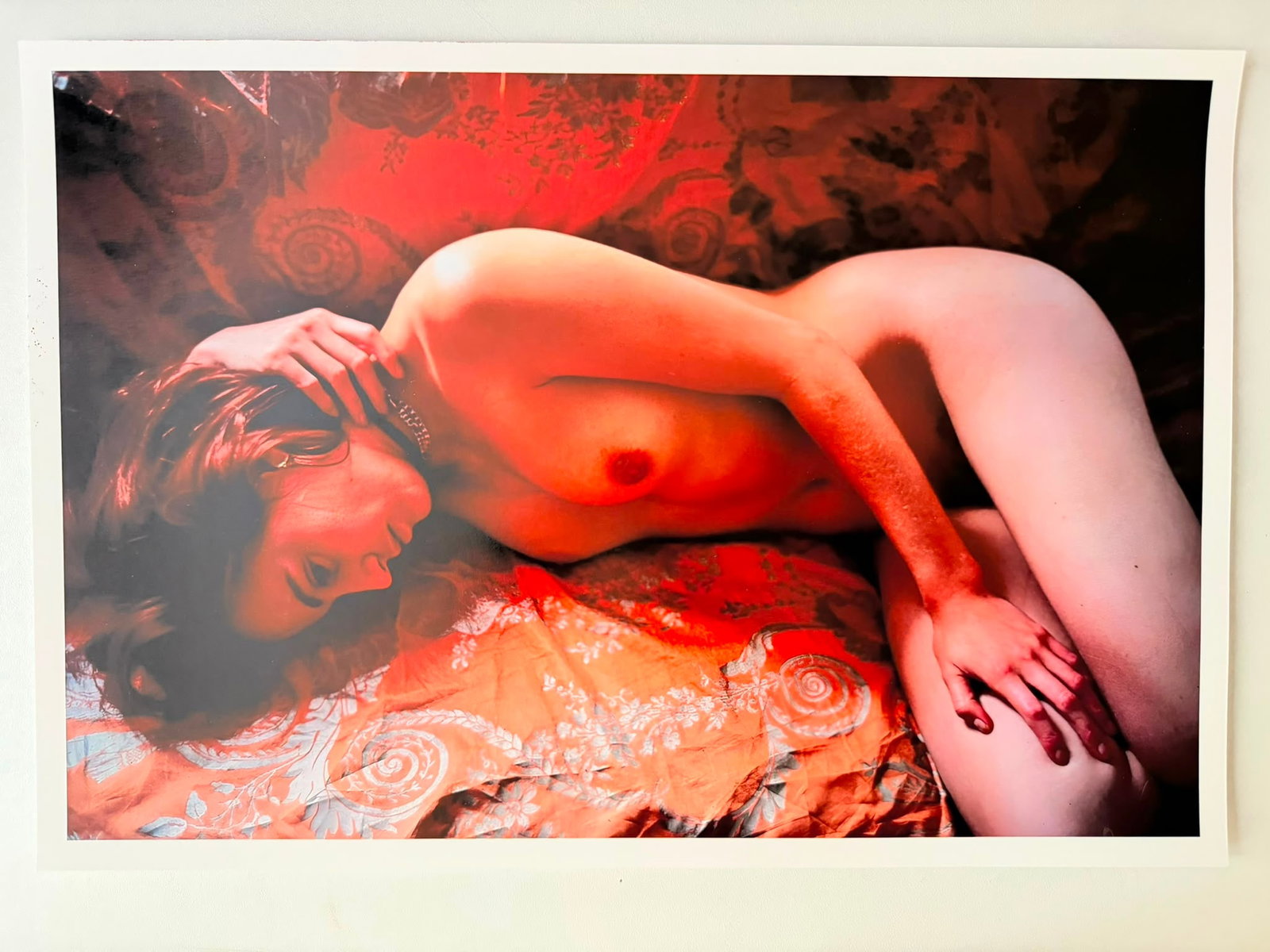 Nan Goldin – Amanda on my Fortuny, Berlin, 1993 | Artist's Proof, Signed Cibachrome Photograph: An original Cibachrome photograph by internationally acclaimed American photographer Nan Goldin, titled Amanda on my Fortuny, Berlin, created in 1993 during the artist's influential Berlin period.Prod