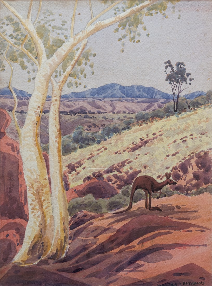 Walter Ebatarinja, Wallaby near Mount Giles, Western MacDonnells, c.1945 (1 of 2)