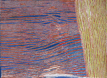 Tommy Yannima Watson, Anamarapiti, 2005: Tommy Yannima Watson (c.1935 - 2017) Anamarapiti, 2005 synthetic polymer on linen 183 x 250 cm PROVENANCE Mason Art Gallery, NT, Cat No.TW0501 Private Collection, Vic accompanied by an original certif