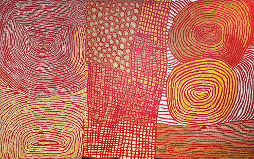 Walangkura Napanangka II, Untitled, 2001: Walangkura Napanangka II (1946 - 2014) Untitled, 2001 synthetic polymer on linen 152.5 x 242 cm PROVENANCE High on Art, Vic, Cat No.HOA0105/WALN Private Collection, Vic accompanied by original certifi
