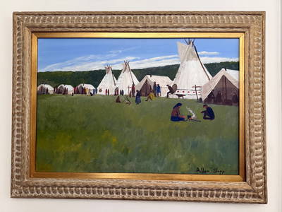 Allen Saap Painting: Teepees And Grass