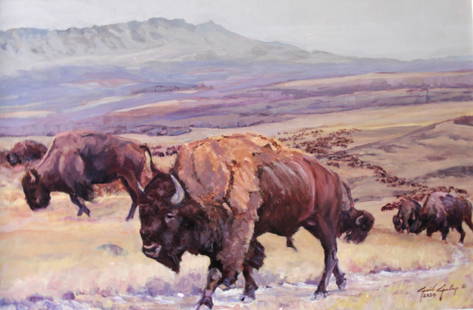 Gaile Gallup Painting: Before The Invasion: Gaile Gallup B. 1949 Before The Invasion 20x30” Oil on Canvas