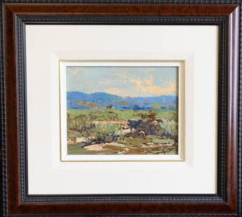 Jack King Painting: Wyoming Coulee Scene: Jack King 1920-1998 Wyoming Coulee Scene 8x10” Oil on Board Jack King was born Phoenix, Arizona, and while a young child, his family moved to Oregon where he developed a love for the