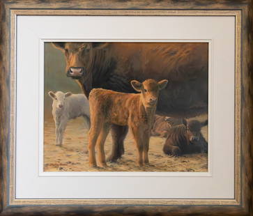 Shelley Haase Painting: Calfeteria: Shelley Haase Calfeteria 12x15” Acrylic Painting