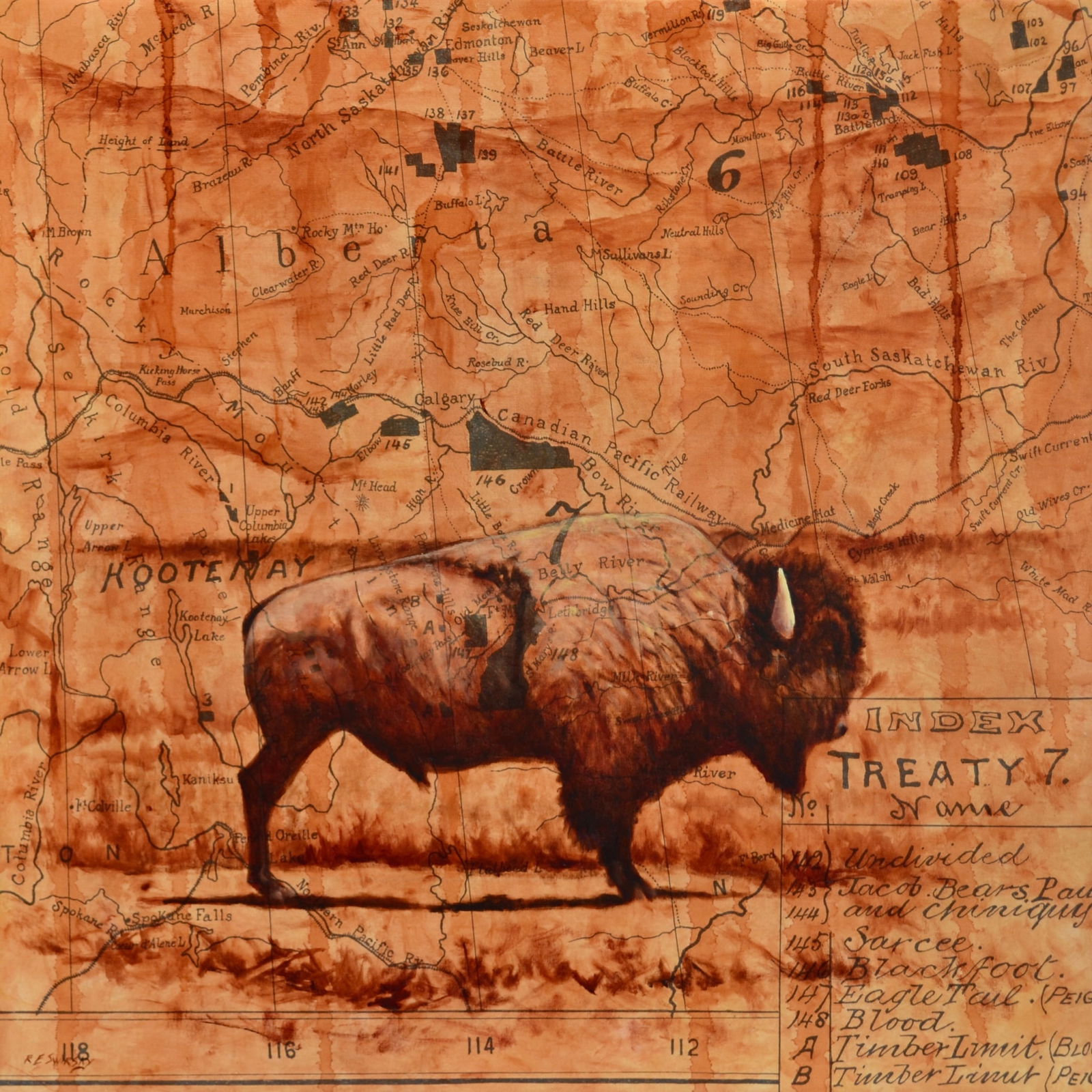 Ray Swirsky Painting: On The Mark – Treaty 7 Series (1 of 1)