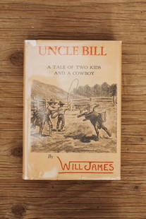Will James 3 First Editions: 1) Uncle Bill 2) Look-See with Uncle Bill 3) In the Saddle with Uncle: Will James 3 First Editions published by Charles Scribner's Sons: 1) Uncle Bill 1932 1st Edition, good condition, 43 black and white illustrations. 5.25"W x 7.5"L x 1.5"D, 241 pp. 2) Look-See with