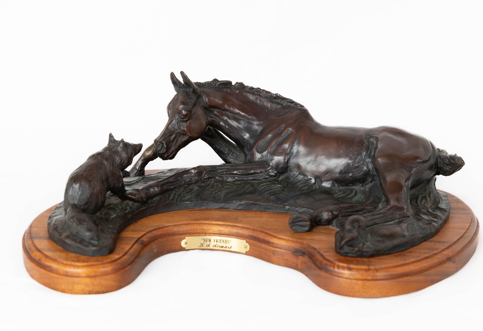 Linda Stewart (B. 1950), New Friends, Bronze (1 of 2)