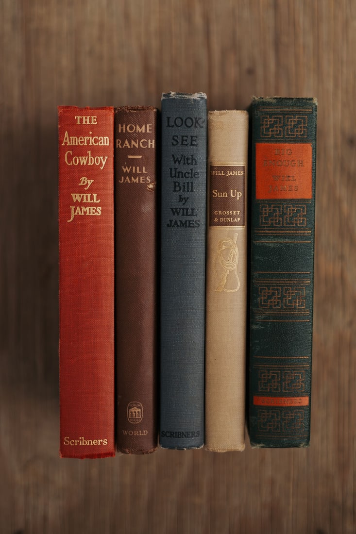 Set of five Will James hardcover books (1 of 3)