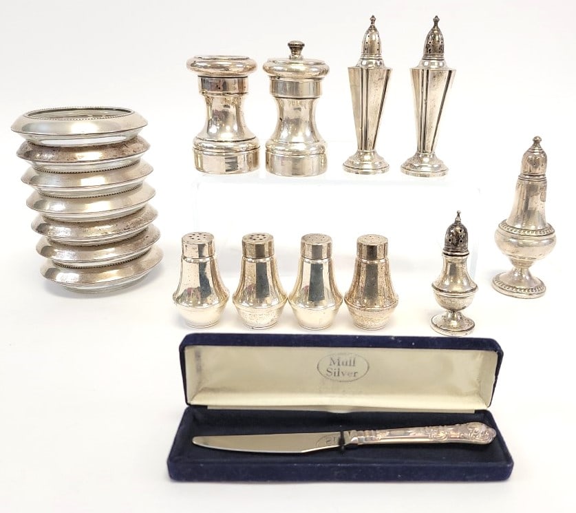 ASSORTED WEIGHTED STERLING SILVER TABLEWARES (1 of 17)