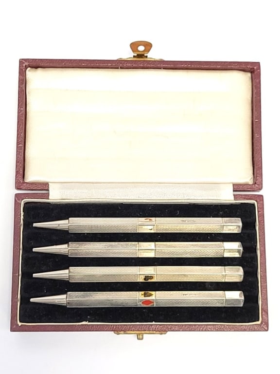 VINTAGE SET OF THROPP & CO STERLING BRIDGE PENCILS (1 of 13)