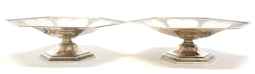 PAIR TIFFANY & CO STERLING SILVER TAZZA / COMPOTES (1 of 20)