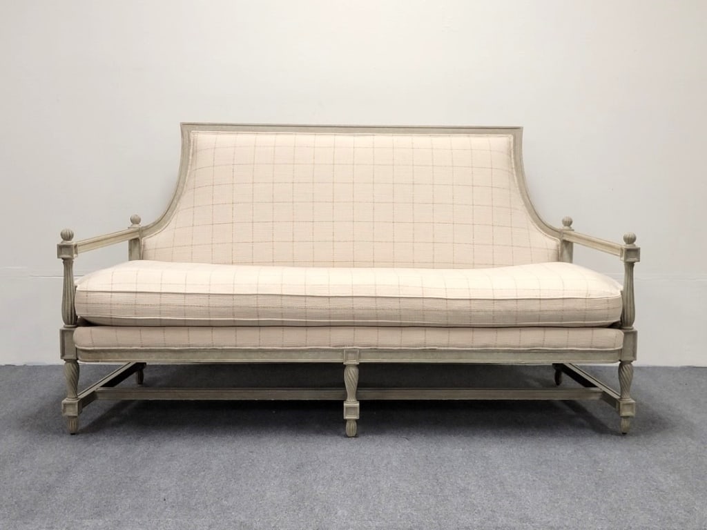 CLIVE DANIEL GUSTAVIAN STYLE UPHOLSTERED SOFA (1 of 18)