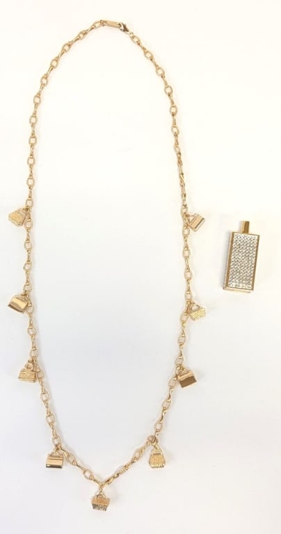 JUDITH LEIBER NECKLACE & PERFUME BOTTLE (1 of 20)