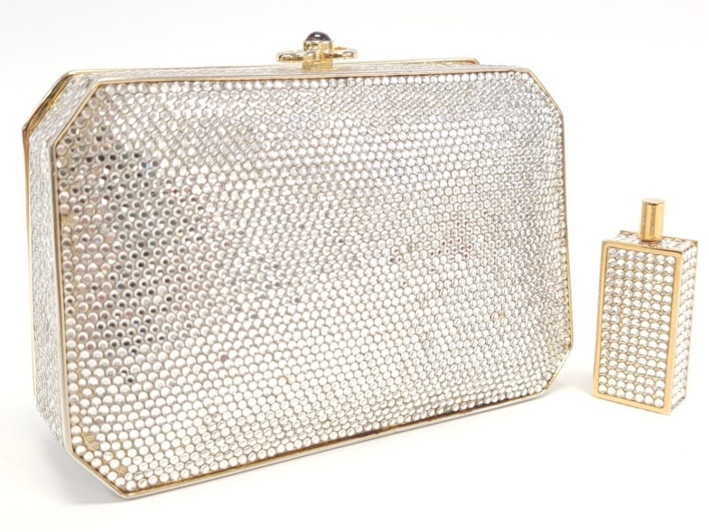 JUDITH LEIBER CRYSTAL MINAUDIÈRE & PERFUME BOTTLE (1 of 20)