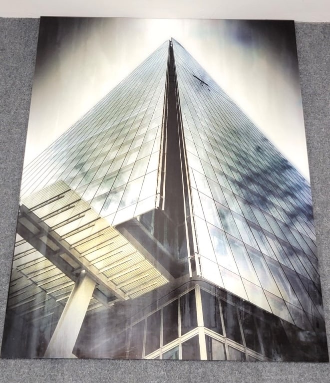 AARON BAGHETTI L.E. PHOTOGRAPHIC PRINT, "SHARD UP": Aaron Baghetti (Italian, b. 1969) limited edition photographic print, titled "Shard Up", London, 2013. 90x120 cm Fine Art Print on premium photo paper glued onto 4mm acrylic sheet and backed with 3mm 