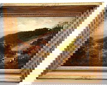 19TH CENTURY OIL PAINTING, HUDSON RIVER SCHOOL