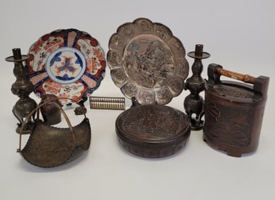 COLLECTION JAPANESE ANTIQUES, BRONZE IMARI ETC 10p
