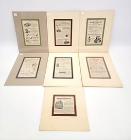ASSORTED ANTIQUE MEDICAL THEMED ADVERTISEMENTS