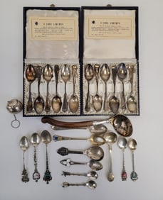 ASSORTED STERLING SILVER UTENSILS, ETC.