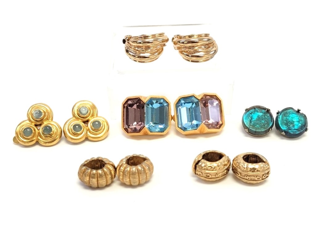 LOT SIX PAIRS OF DESIGNER & OTHER VINTAGE EARRINGS (1 of 20)
