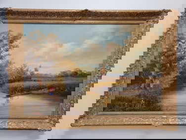 VINTAGE OIL ON CANVAS PAINTING, C. WILLIAMS