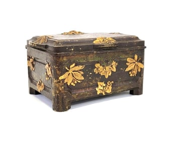 RARE PAUL LOUCHET PARCEL GILT BRONZE STAMP BOX