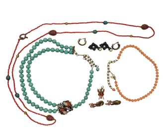 LOT 10 PIECES ASSORTED HEIDI DAUS JEWELRY: