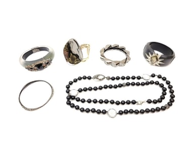 LOT SIX PIECES ALEXIS BITTAR JEWELRY