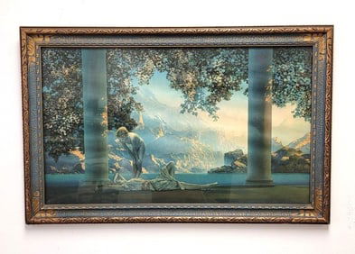 ANTIQUE ORIGINAL MAXFIELD PARRISH PRINT DAYBREAK